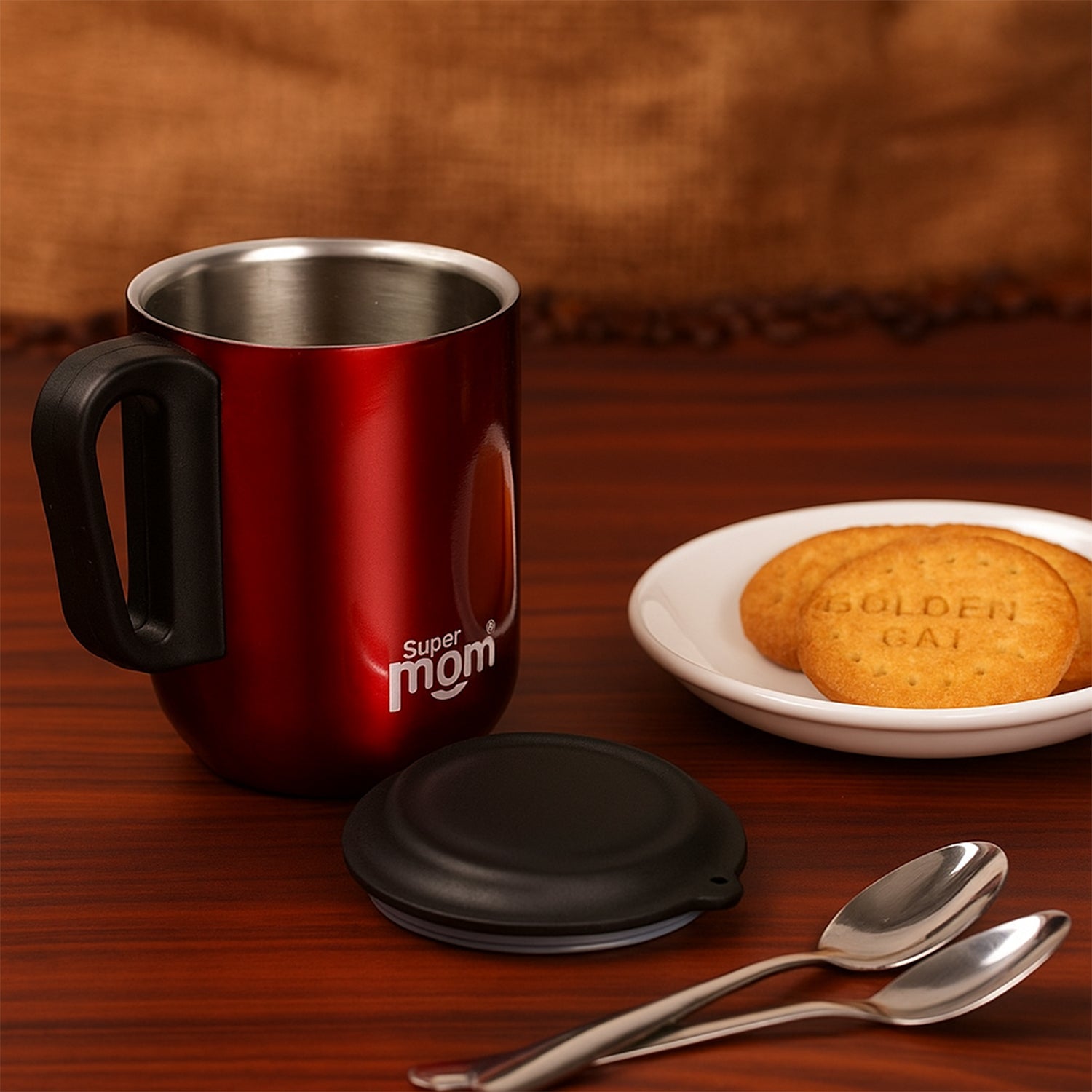 Supermom Stainless Steel Metallic Coffee Mug Approx 300ml (1 Pc) Supermom Stainless Steel Metallic Coffee Mug Approx 300ml (1 Pc)